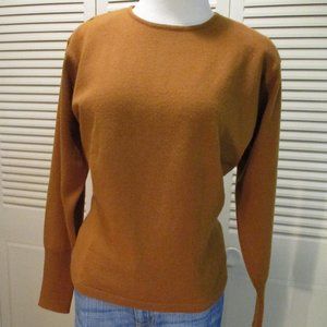 VTG Stevens Toast Brown 100% wool fitted sweater